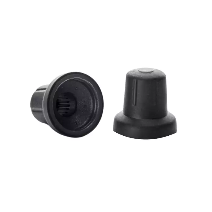 Sifam 17 mm Black Potentiometer Knob for 6 mm Shaft Splined, 3/07/TPN175 006 ILLUMINATED (Pack of 5)