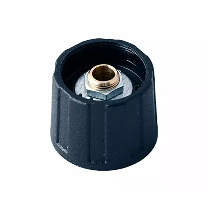 OKW 20 mm Black Potentiometer Knob for 6.35 mm Shaft Round Shaft, A2520630