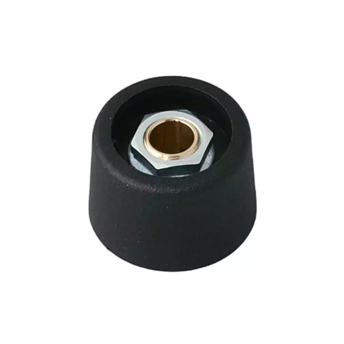 OKW 23 mm Black Potentiometer Knob for 6.35 mm Shaft Round Shaft, A3123639