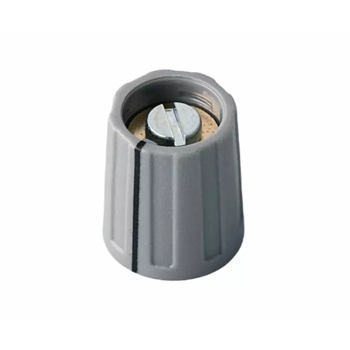 OKW 13 mm Grey Potentiometer Knob for 6 mm Shaft Round Shaft, A2613068