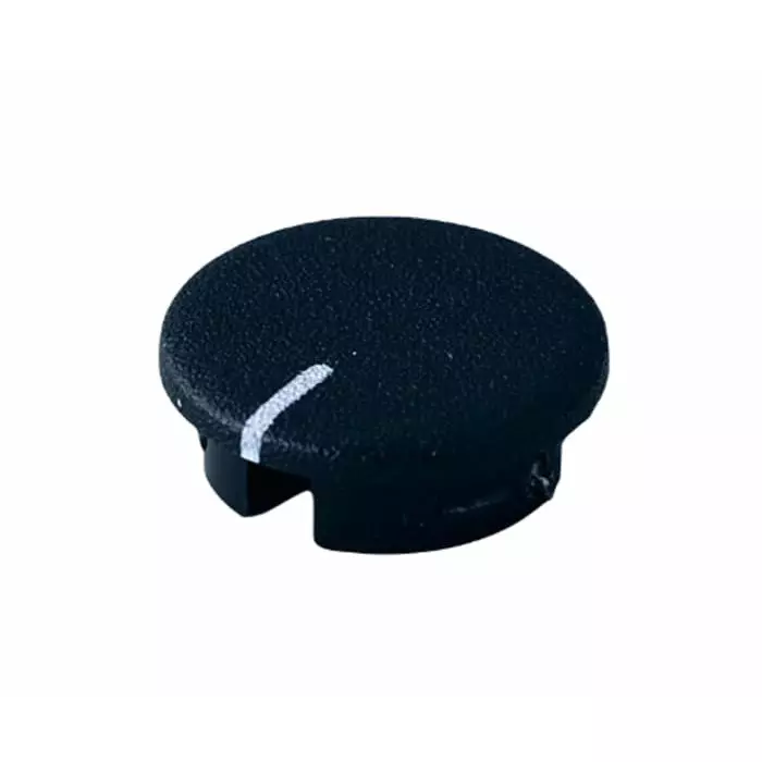 OKW Black Potentiometer Knob Round Shaft, A4113100