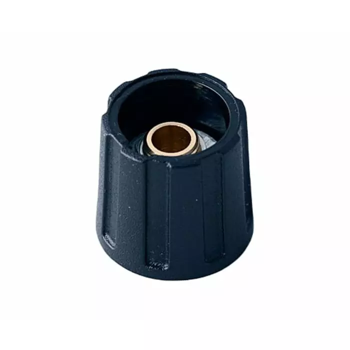 OKW 16 mm Black Potentiometer Knob for 6.35 mm Shaft Round Shaft, A2516630