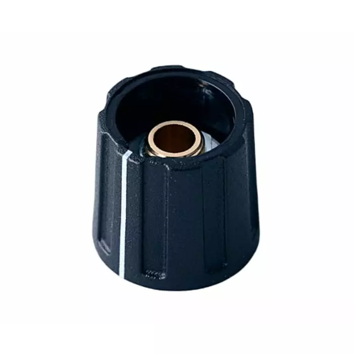 OKW 16 mm Black Potentiometer Knob for 6 mm Shaft Round Shaft, A2616630