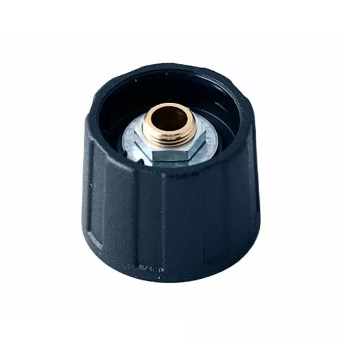 OKW 20 mm Black Potentiometer Knob for 6 mm Shaft Round Shaft, A2520060