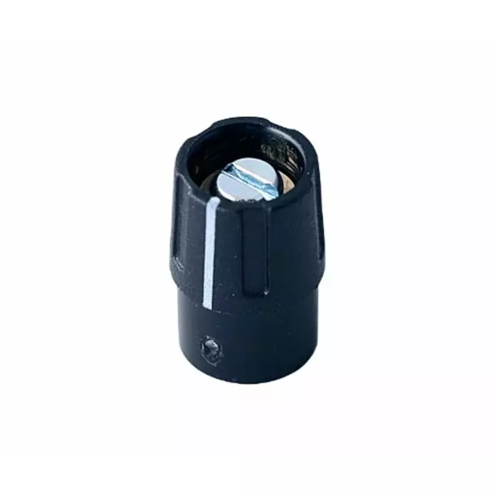 OKW 9 mm Black Potentiometer Knob for 6 mm Shaft Round Shaft, A2609040