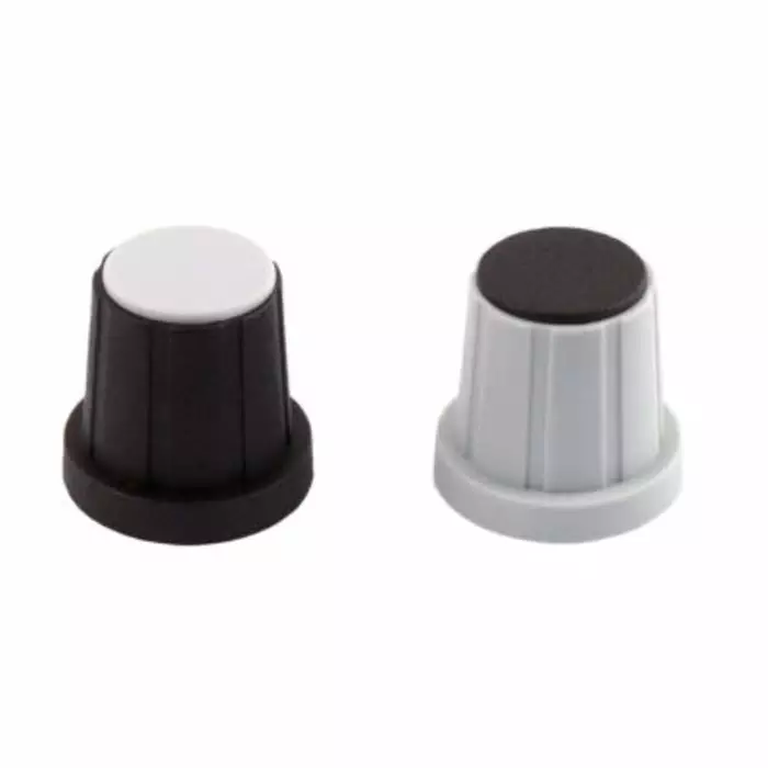 Sifam 18.5 mm Black Potentiometer Knob for 14 mm Shaft D Shaped, DCN150 006 BLACK/005 (Pack of 5)