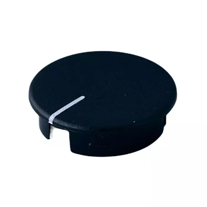 OKW Black Potentiometer Knob Round Shaft, A4120100