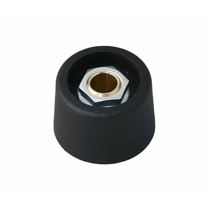 OKW 23 mm Black Potentiometer Knob for 6 mm Shaft Round Shaft, A3123069