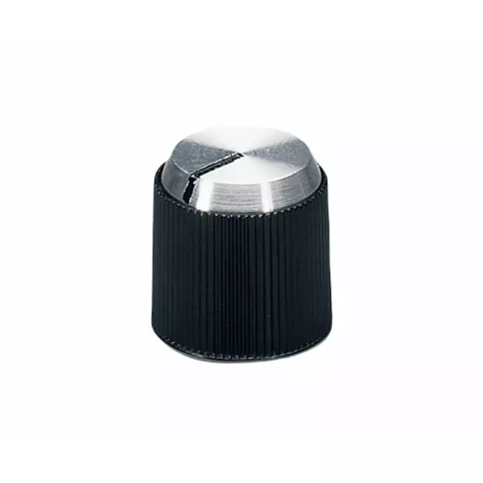 OKW 14.1 mm Black Potentiometer Knob for 4 mm Shaft Round Shaft, A1314240