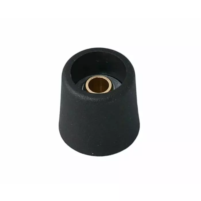 OKW 16 mm Black Potentiometer Knob for 6.35 mm Shaft Round Shaft, A3116639