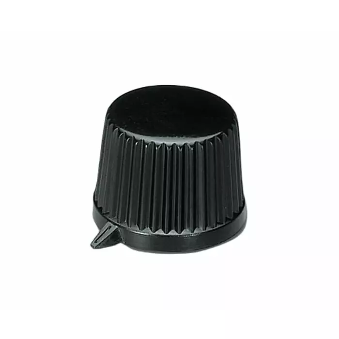 OKW 19.9 mm Black Potentiometer Knob for 6 mm Shaft Round Shaft, A1613560