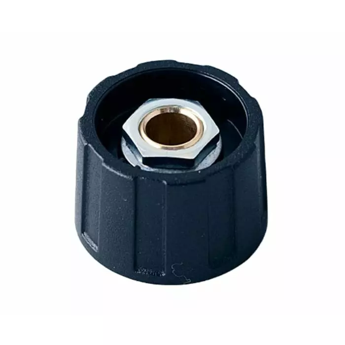 OKW 23 mm Black Potentiometer Knob for 6 mm Shaft Round Shaft, A2523060