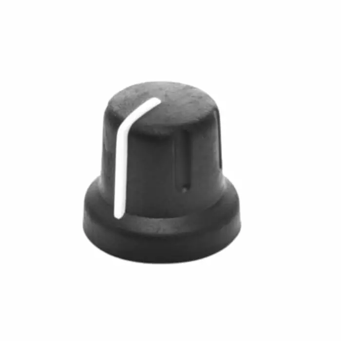 Sifam 16 mm Black Potentiometer Knob for 12.5 mm Shaft D Shaped, 3/05/DRNP120 006/26 /1004 /224 (Pack of 5)