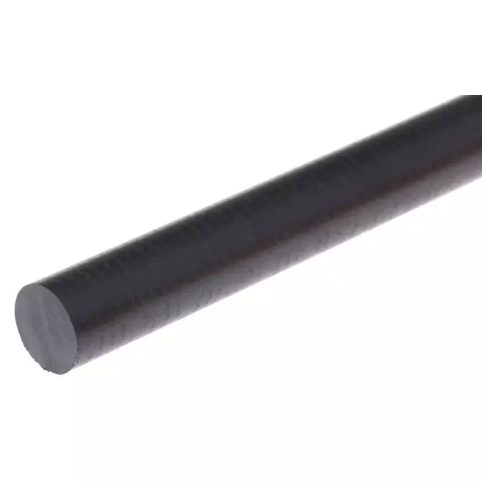 RS PRO Black Polyetheretherketone PEEK Rod, 300 mm x 10 mm Diameter Model No 2970147