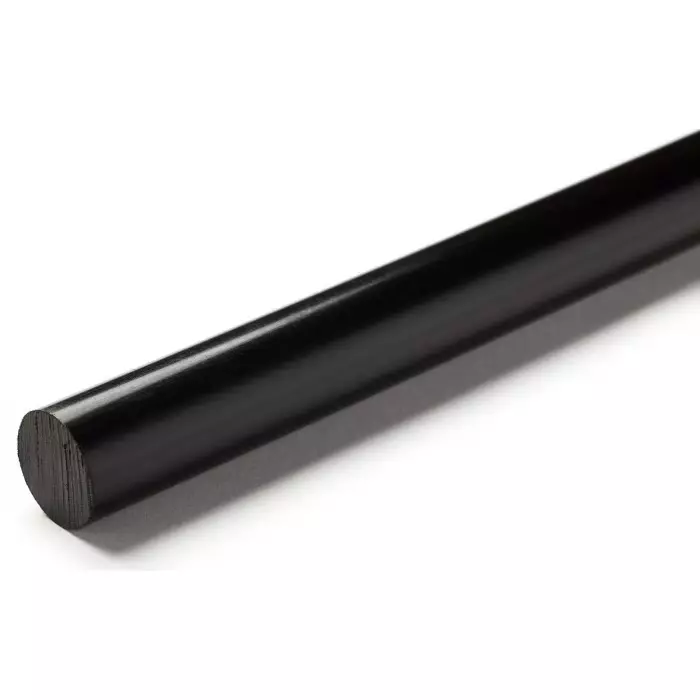 RS PRO Black Polyethylene PE Rod, 1m x 60 mm Diameter Model No 4083778