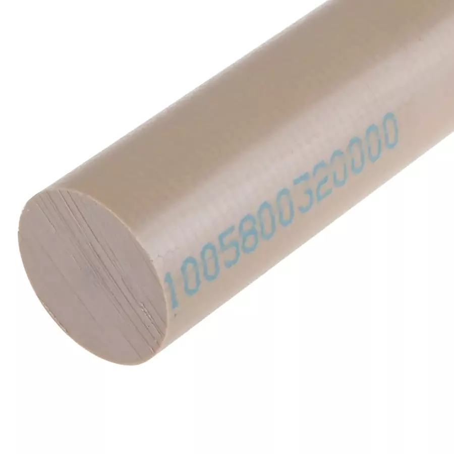 RS PRO Beige Polyetheretherketone PEEK Rod, 300 mm x 32 mm Diameter Model No 514354