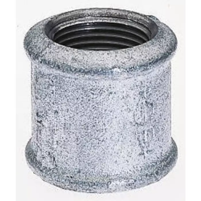 Georg Socket Fischer Galvanised malleable Iron Fitting Female BSPP 1-1/2in to 1-1/2in, 770270208 (Pack of 2)
