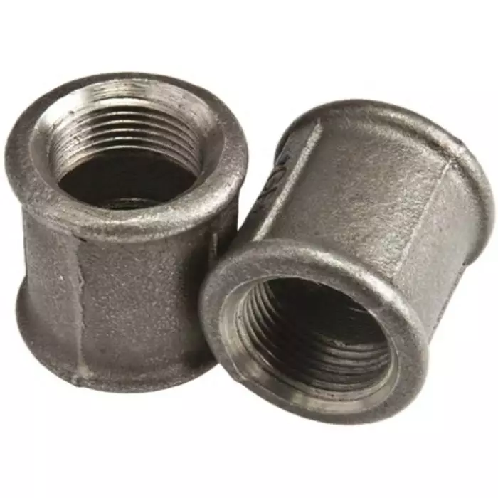 Georg Socket Fischer Black Oxide malleable Iron Fitting Female BSPP 1/4in to 1/4in, 770270102 (Pack of 10)