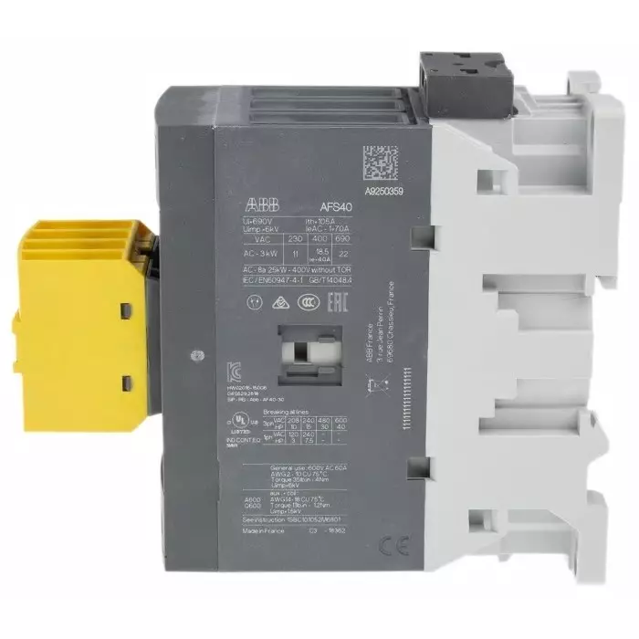 ABB - JOKAB AFS40-30-22-13 AFS Contactor 100 to 250 V AC/dc Coil 3-Pole 70 A 3NO 600 V AC, 1SBL347082R1322AFS40-30-22-13