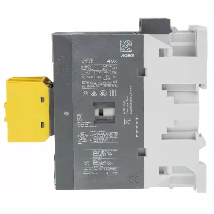 ABB - JOKAB AFS65-30-22-11 AFS Contactor 24 to 60 V AC Coil 3-Pole 105 A 3NO 600 V AC, 1SBL387082R1122AFS65-30-22-11