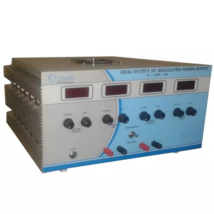 Crown 0 - 5 A Dual Output DC Regulated Power Supply With Digital Meter 0 - ± 64 V, CES 606