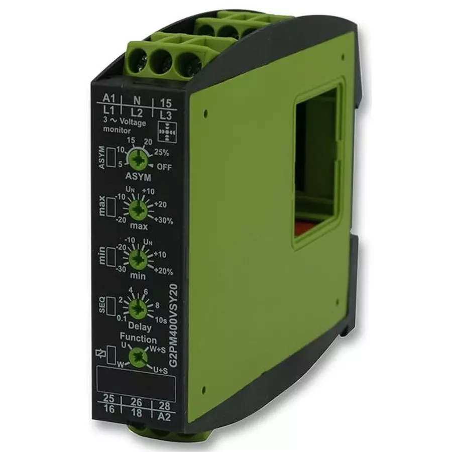 TELE Relay, Voltage Sensing, Dpdt, 240V, G2PM400VSY20 24-240VAC/DC