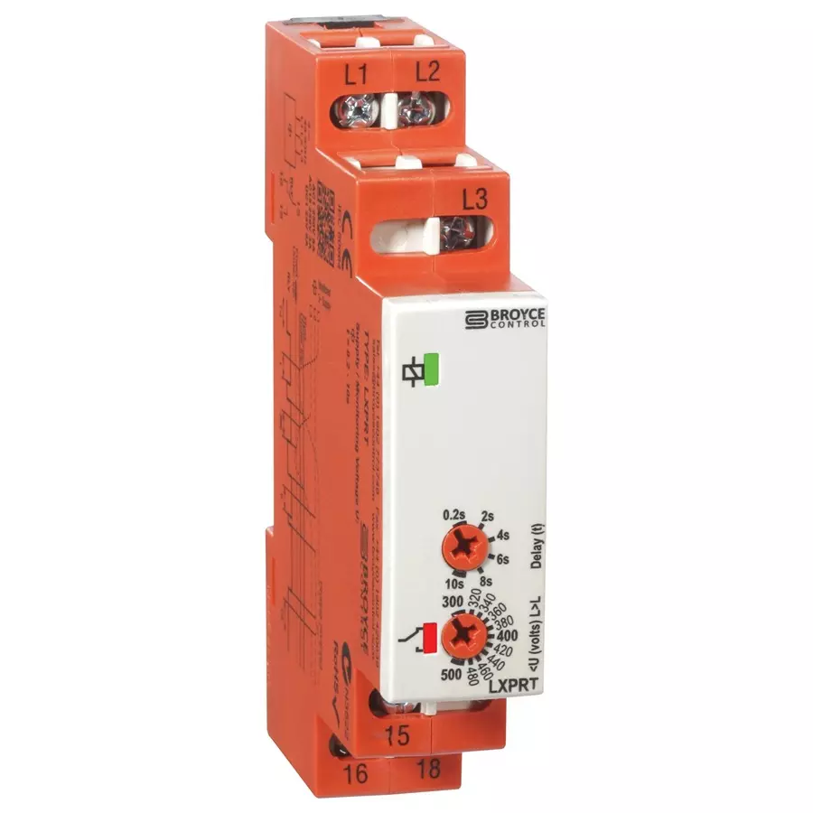 BROYCE CONTROL Relay,Under V/Seq/Loss, 3Phase, LXPRT 300-500V
