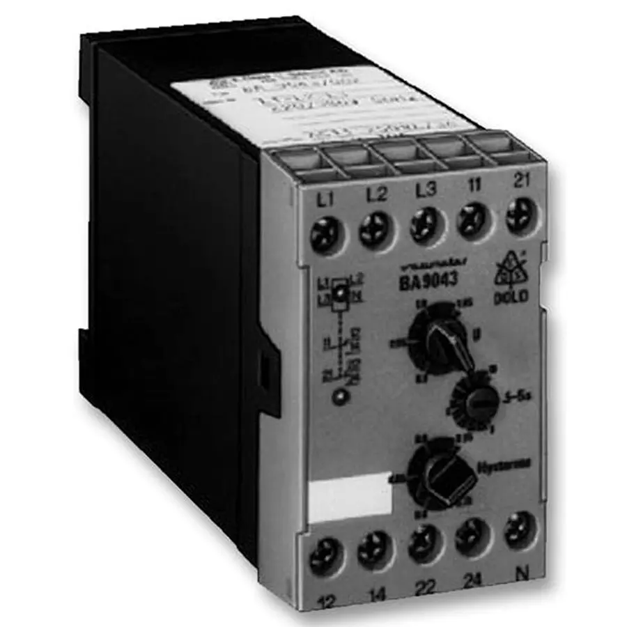 DOLD Relay, Voltage Sensing, Dpdt, 400Vac, BA 9043/001 3AC 50/60HZ 400V