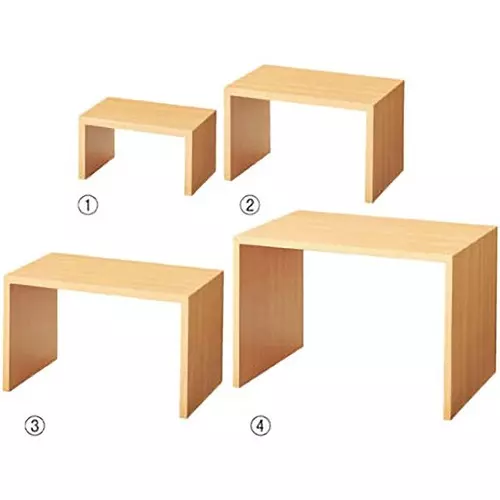 AS ONE Wooden U-Shaped Display Natural S Size Fiberboard Sheet Pasting, 61-172-2-1
