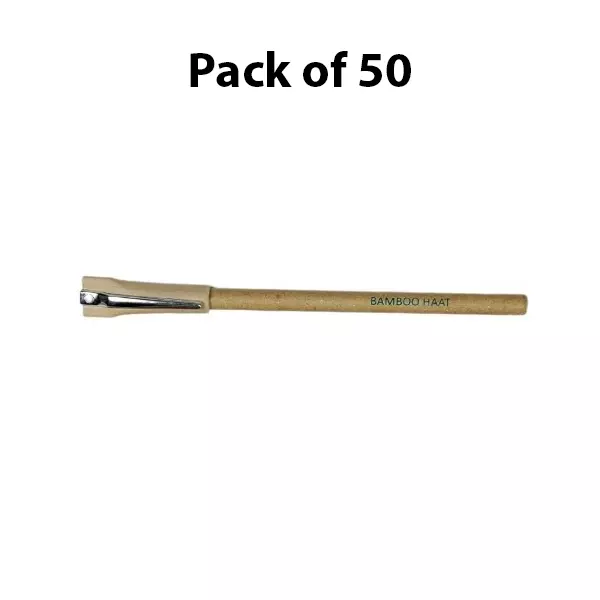 Bamboo Haat Kraft Paper Clip Pen for Home, Office & Schools, BH_KP_CPN (Pack of 50 Pcs)