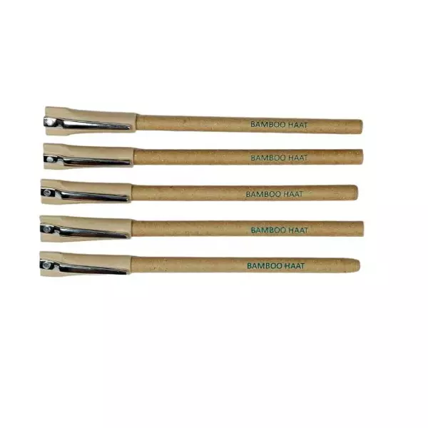 Bamboo Haat Kraft Paper Clip Pen for Home, Office & Schools, BH_KP_CPN (Pack of 50 Pcs)