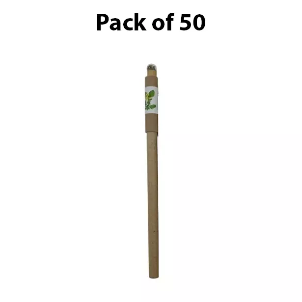 Bamboo Haat Kraft Paper Seed Pen for Home, Office & Schools, BH_KP_SPN (Pack of 50 Pcs)