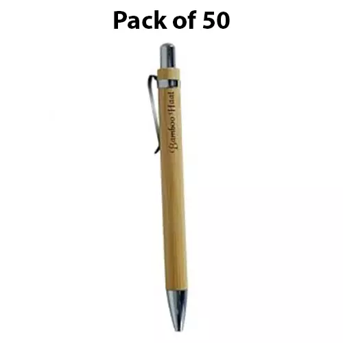 Bamboo Haat Bamboo Pen for Home, Office & Schools, BH_BPN (Pack of 50 Pcs)