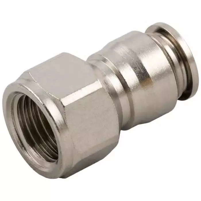 RS Pro Push-in Fitting to Push In 6 mm Threaded-to-Tube Connection Style (Pack of 10)