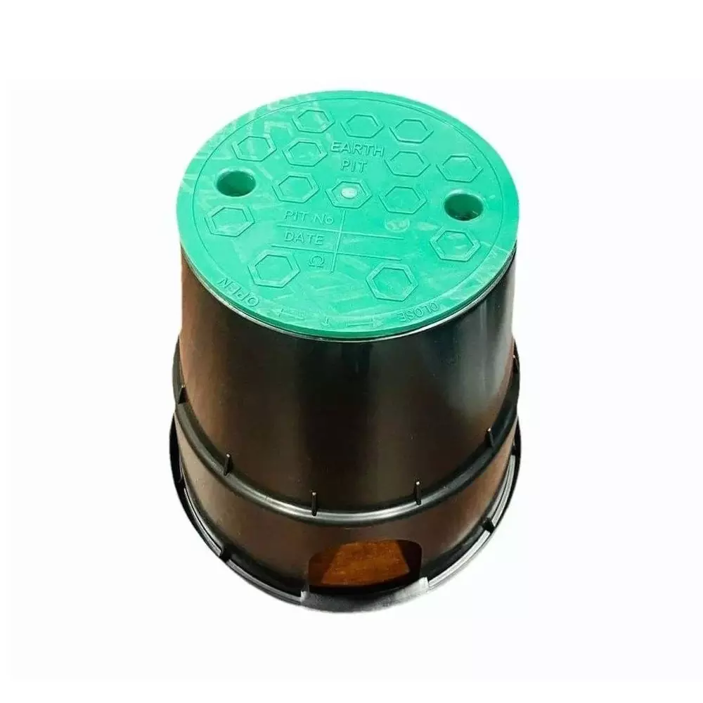 Vam Solar Earthing Bucket PVC Round UV Resistant Black, VMSE5TEB
