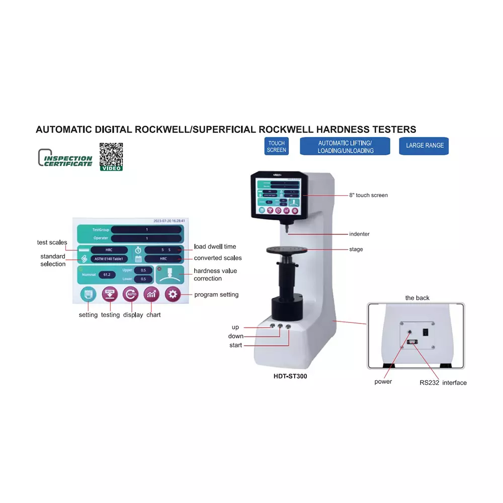 Insize Digital Rockwell Hardness Tester 20-95 HRA, HDT-ST300