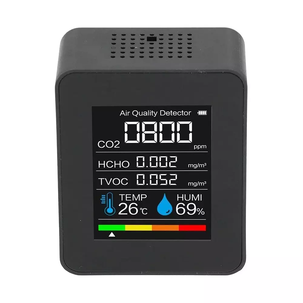 GENERIC Air Quality Monitor 5 in 1 with 100-5000 ppm CO2 Detection, AQM-CO2