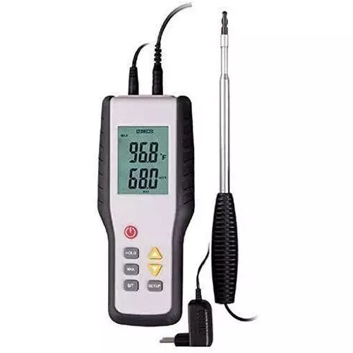 KERRO Hot Wire Anemometer with 0.10-25 m/s Wind Speed Range and Large LCD Display, HT-9829
