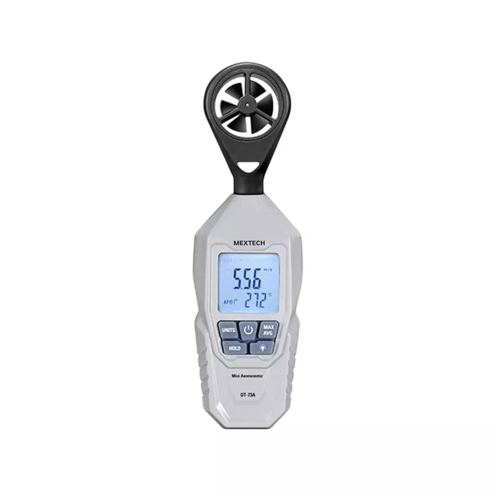 MEXTECH Anemometer LCD Diaplay 0.6 to 25 m/s Air Velocity Range, DT73A