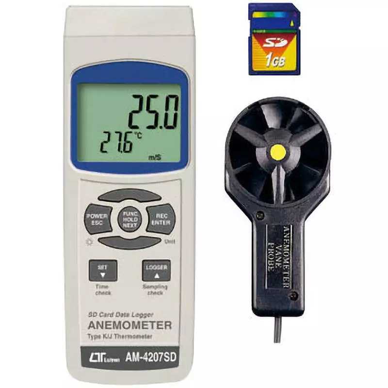 Mother Tool Digital Anemometer UM3, AAx6, DC9 V (AC adapter sold separately) Power Supply, AM-4207SD