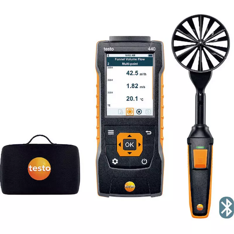 Testo Anemometer Set Anemometer set 0.01 m/s Resolution -20 to 70 ℃ Measuring Range, 0563 4403