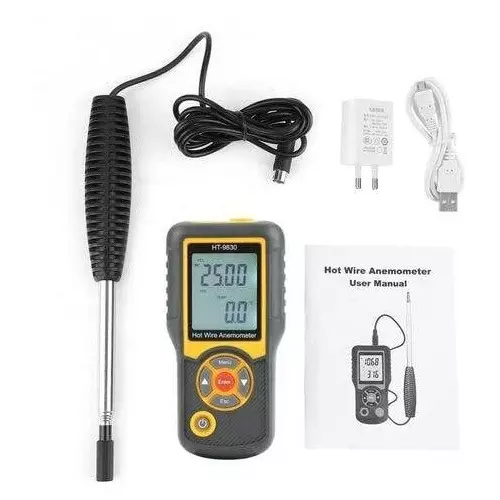 KERRO Hot Wire Anemometer with 0.1 - 25.0 Measurement Range and 0.8 Seconds Sampling Time, HT-9830