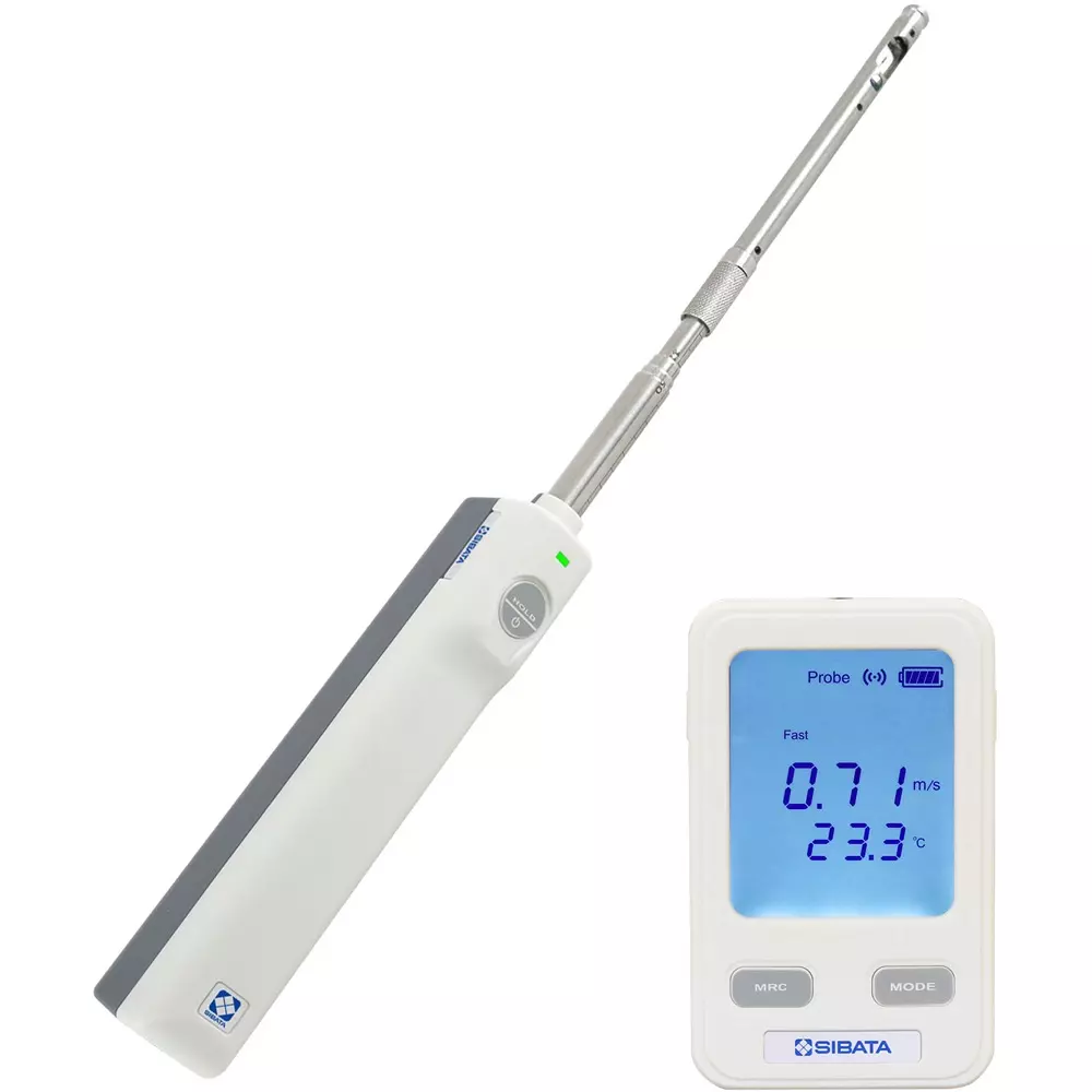 SIBATA Anemometer / Thermometer 5 to 40 ℃ (no condensation) Operating Temperature Range, 080280-101