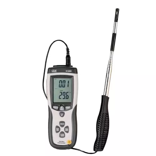 MEXTECH Hot Wire Anemometer Large LCD 46.7 × 60 mm DC 60 – 90 mA Power Current Hot Wire Sensor, DT8880