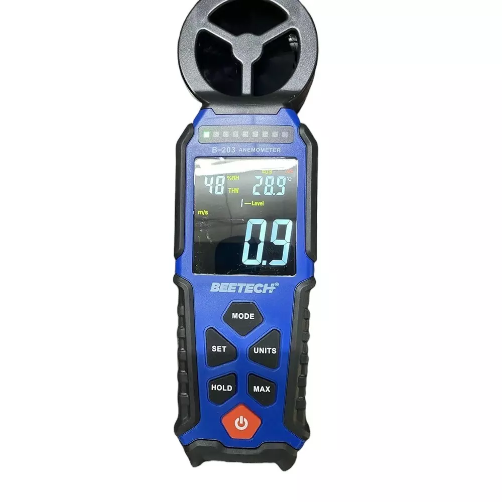 BEETECH Digital Anemometer With Audible Alarm, 0.4 to 35 m/s Air Velocity Measurement Range and At Least 30 Hours Battery Life, B-203