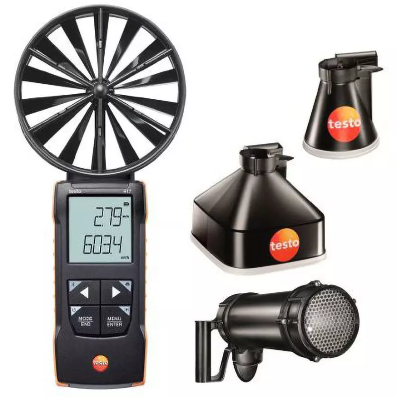 Testo Funnel Set 0.3 to 20(m/s) Measurement Range 0 to 50 ℃ Measuring Range IP40, IP20 Protection Class, 0563 2417