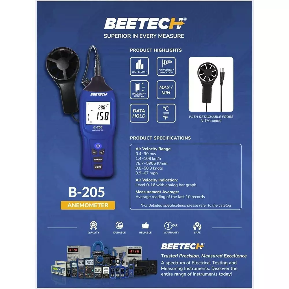 beetech-digital-anemometer-with-detachable-probe-4-digits-back-light-lcd-display-and-04-to-30-ms-air-velocity-range-b-205