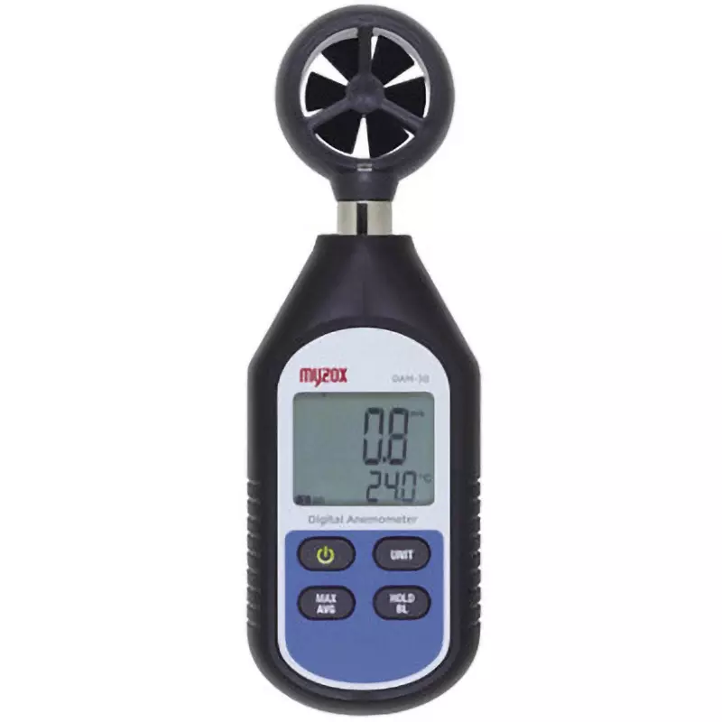 Myzox Anemometer (Wind speed) 1-30 m / s, (Temperature) -10-50 ° Measurement Range, DAM-30