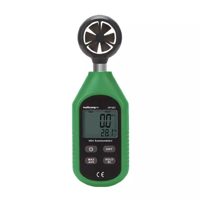 MULTICOMP PRO Mini Anemometer 0 m/s to 30 Air Velocity Range, MP363