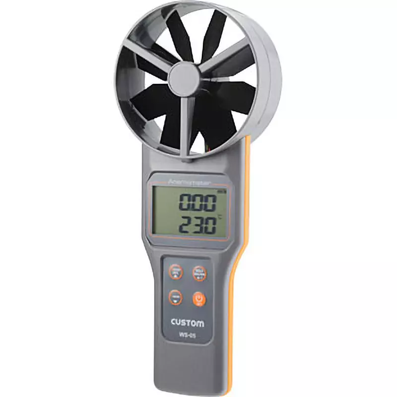 CUSTOM Wind Speed / Flow Meter AAA batteryx4 Power Supply Instruction manual, storage case Included Components, WS-05